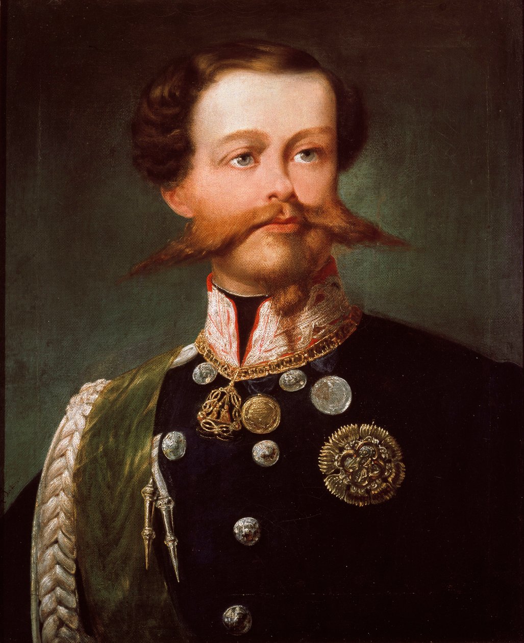Porträtt av hertigen av Savojen Vittorio Emmanuel II. 1848 (målning) av Gerolamo Induno
