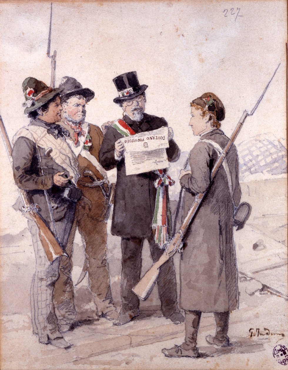 Risorgimento: The Five Days of Milan (Cinque giornate di Milano) (18-22 mars 1848): detta är ett av de första avsnitten av revolutionerna 1848 (en del av det första italienska frihetskriget) som såg uppkomsten av Milaneserna befolkningsupprorande mot av Gerolamo Induno