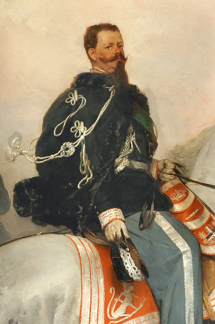 Vittorio Emanuele II till häst av Gerolamo Induno