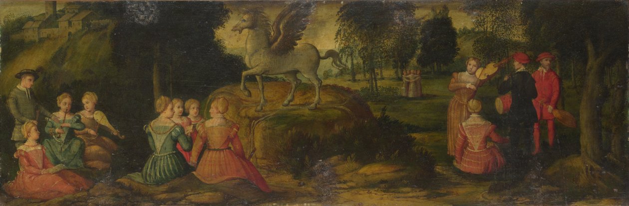 Pegasus och muserna, ca 1540 av Gerolamo Romanino