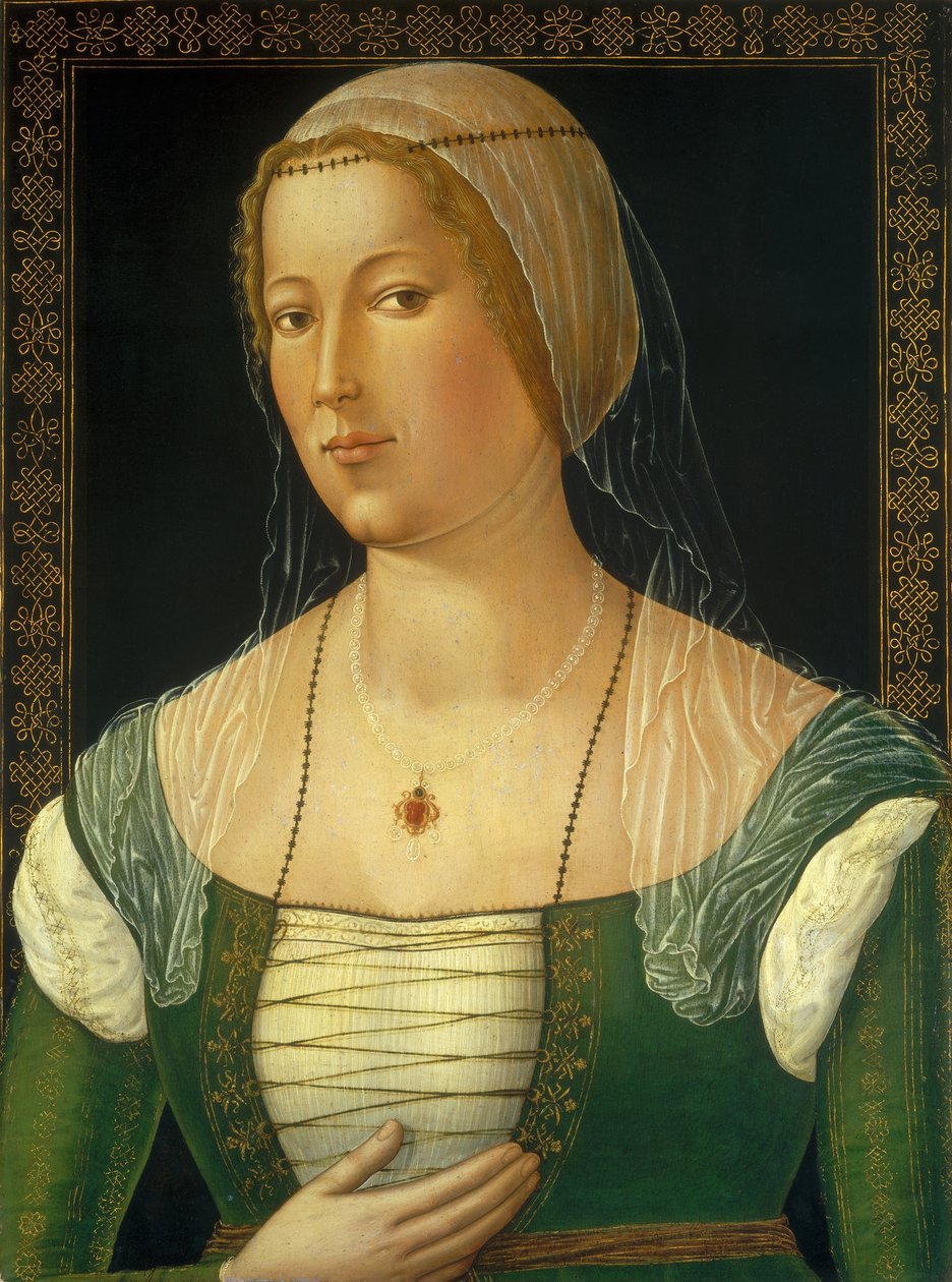Porträtt av en ung kvinna, ca 1508 av Gerolamo di Benvenuto