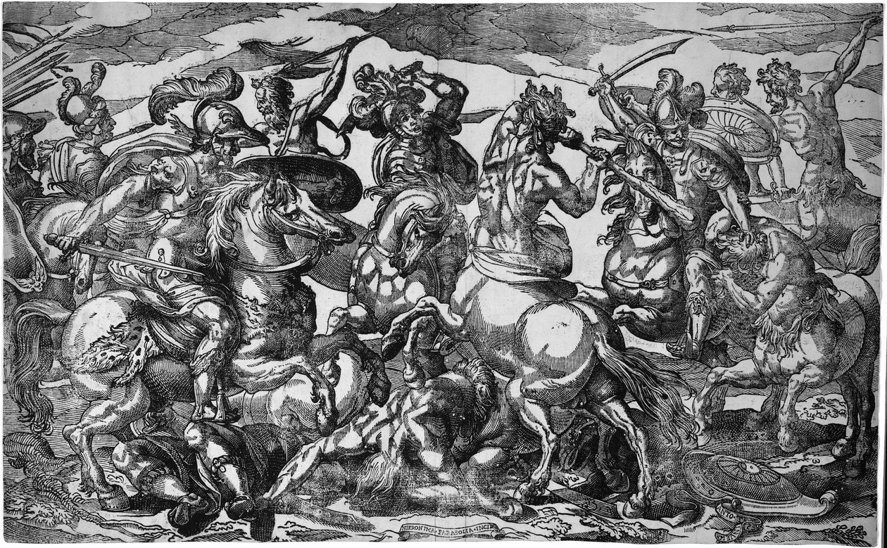 Slaget vid Lapitherna och Kentaurerna, ca 1600 av Geronima Cagnaccia Parasole