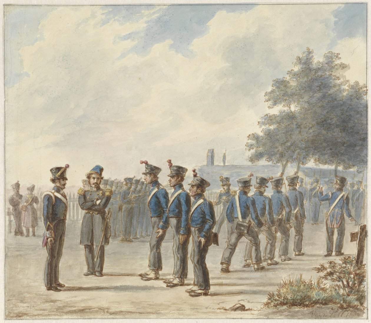Landsbygdsgardet, 1830 av Gerret Jasink van de Poll