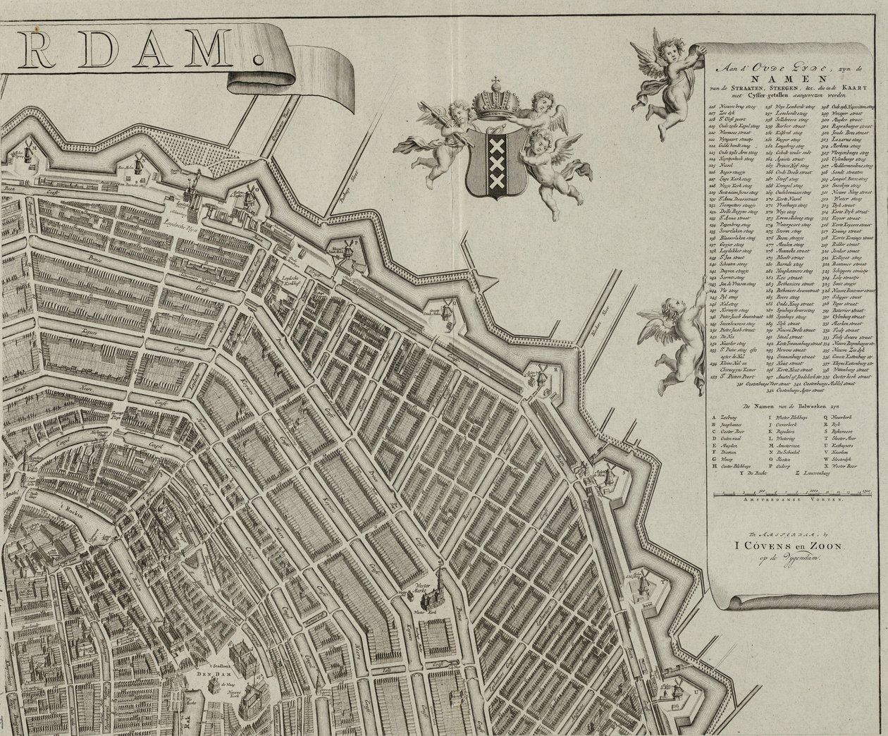 Karta över Amsterdam av Gerrit de Broen av Gerrit de Broen