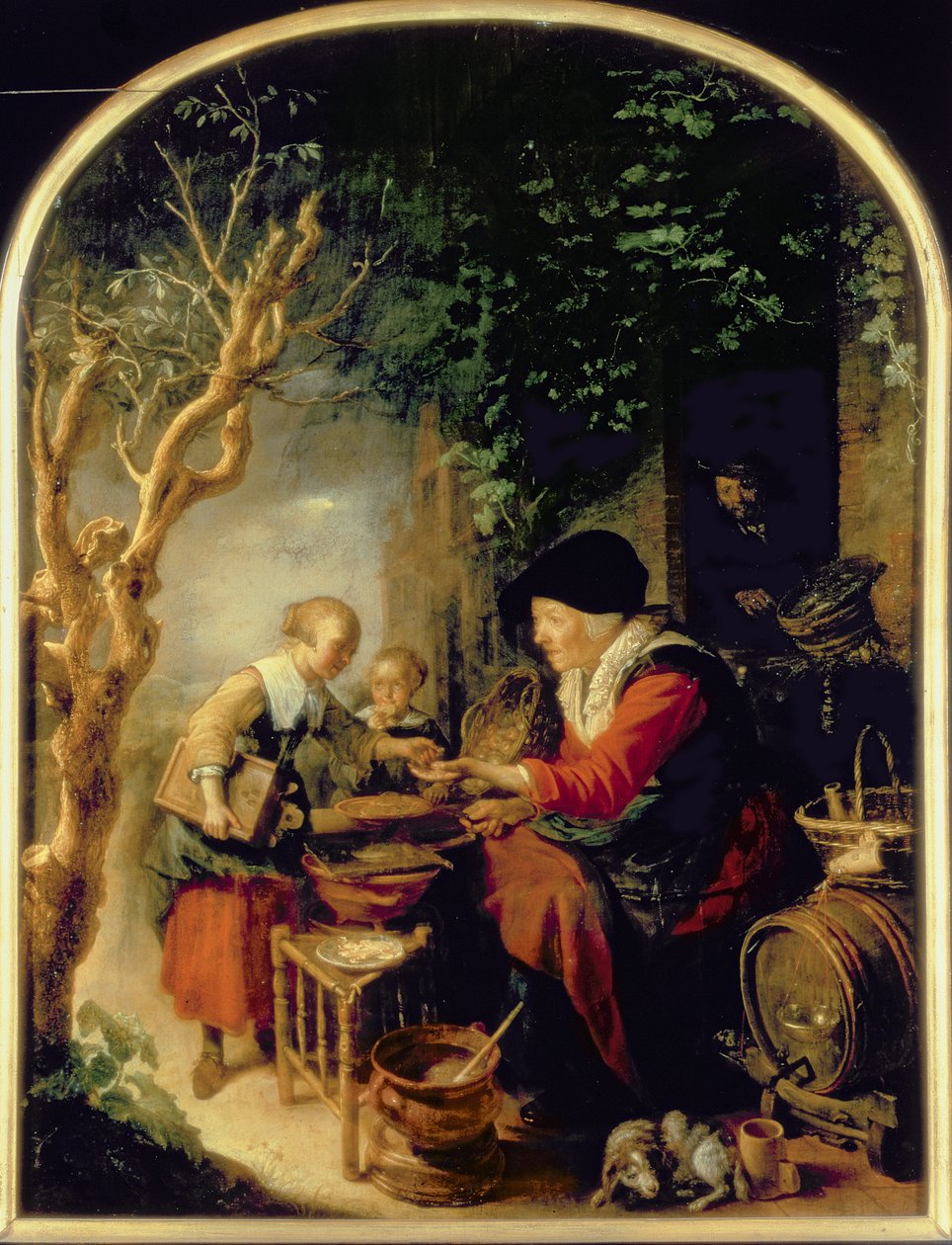 Pannkaksförsäljaren, 1650-55 av Gerrit Dou