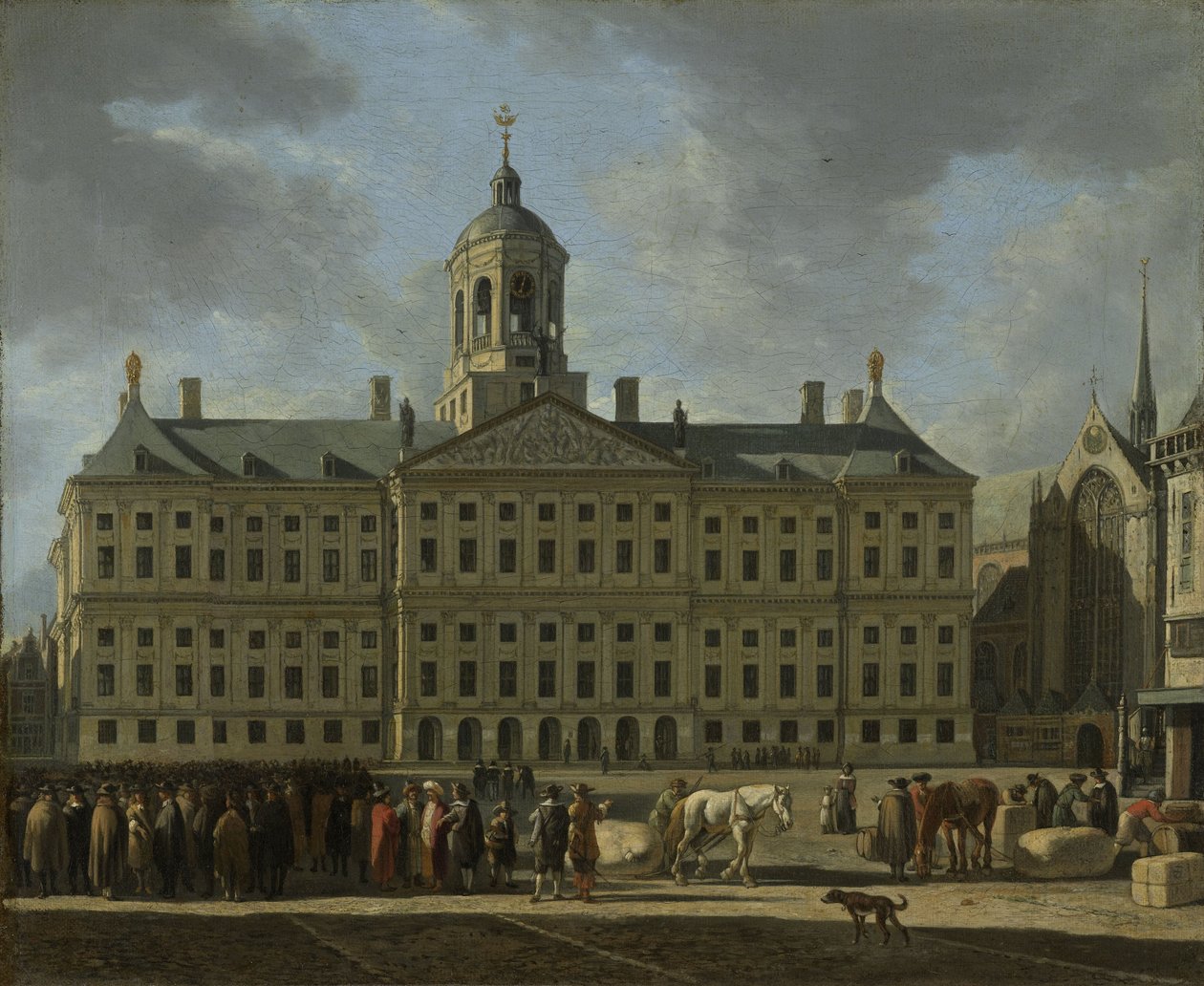 Rådhuset på Damtorget, Amsterdam, 1672 av Gerrit Adriaensz Berckheyde