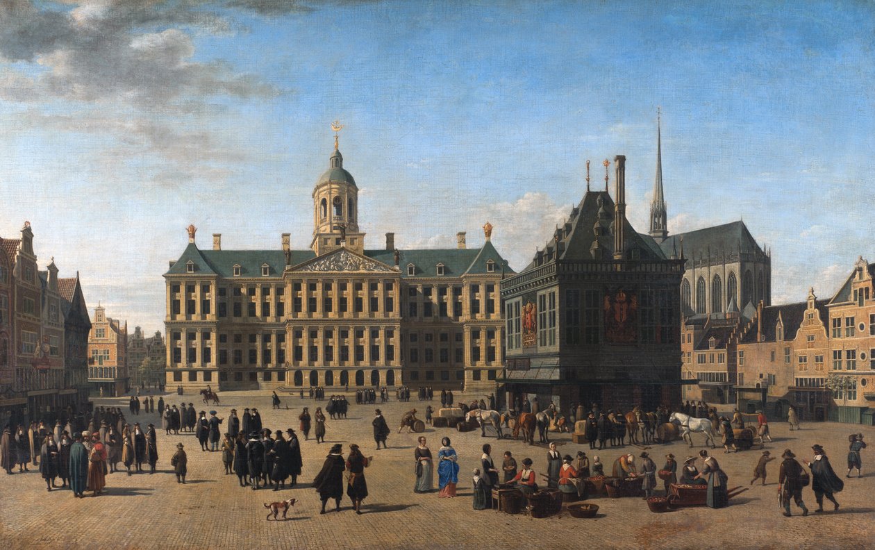 Holländska: The Dam i Amsterdam The Dam i Amsterdam av Gerrit Adriaenszoon Berckheyde