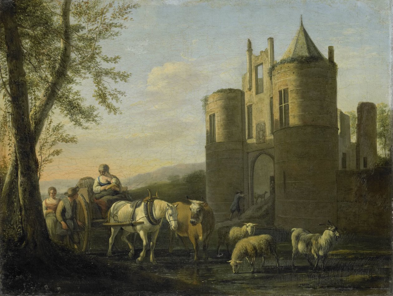 Huvudporten till Egmonds slott av Gerrit Berckheyde