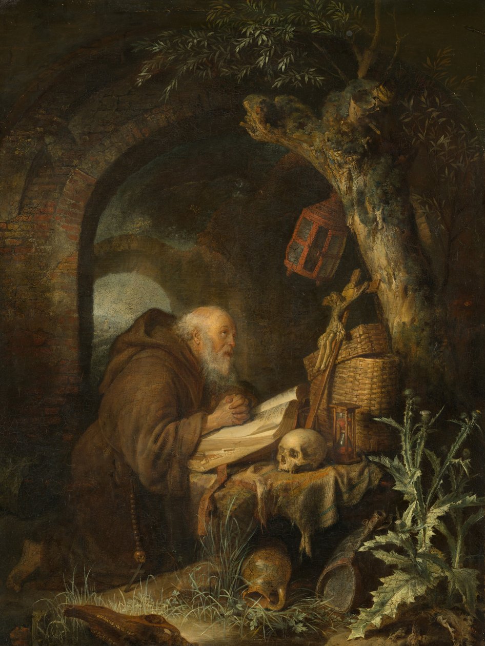 Eremiten, 1670. av Gerrit Dou