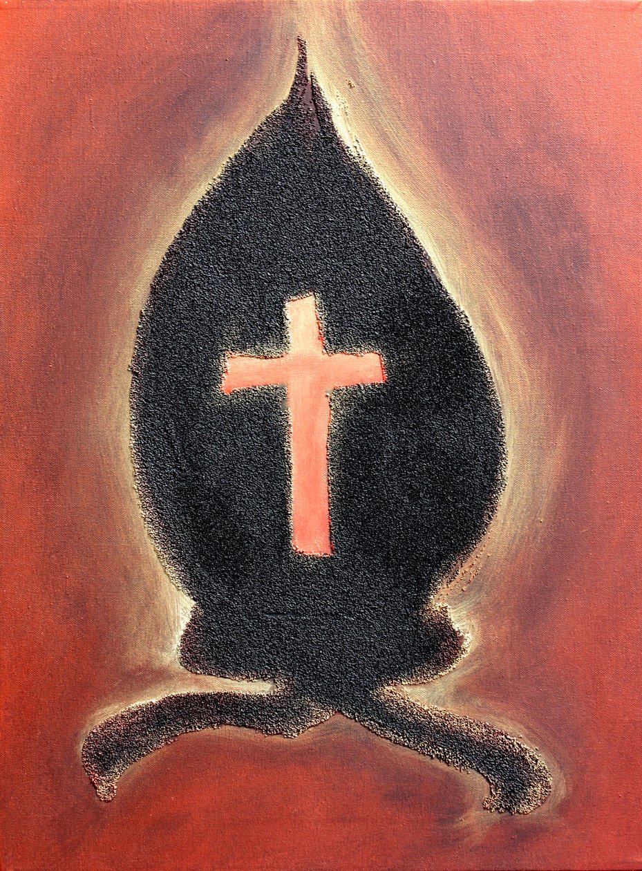 Crown 16, 2013 (sand och akryl på duk) av Gerrit Greve