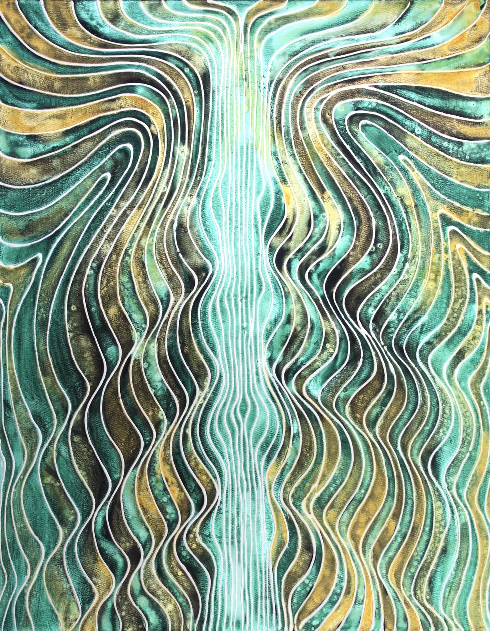 Journey 272, 2010 (akryl på duk) av Gerrit Greve