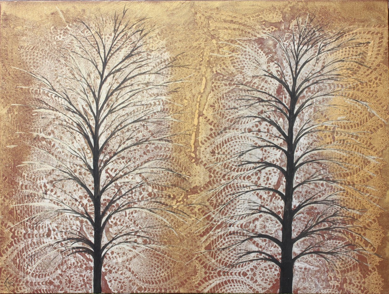 Journey 440 The couple #2, 2022 (akryl på duk) av Gerrit Greve