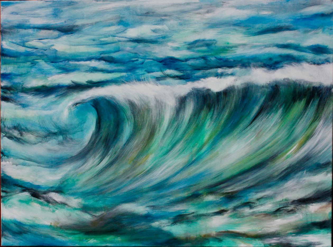 The Great Wave, 2022 (akryl på duk) av Gerrit Greve