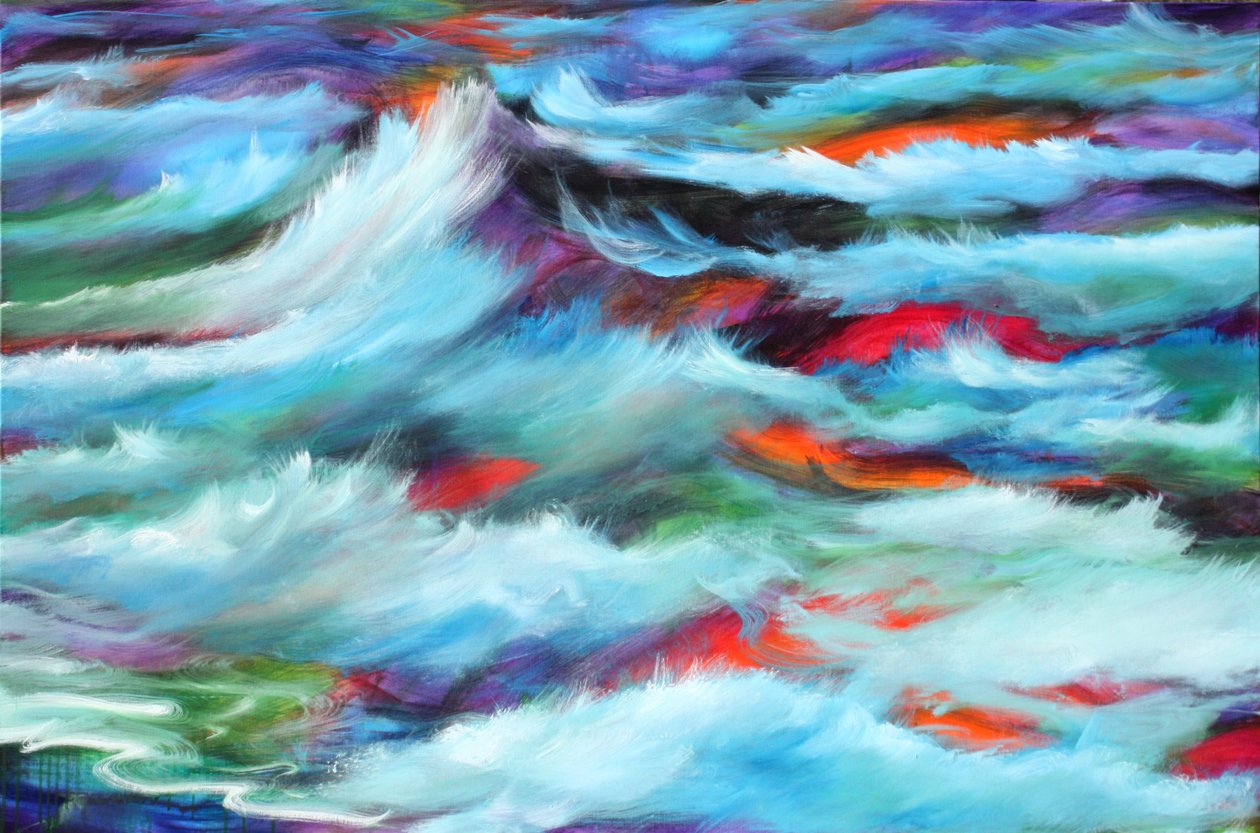 Wonderment Seas, 2015 (akryl på duk) av Gerrit Greve
