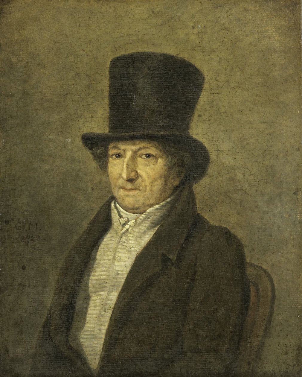 Porträtt av Jean Bernard, konstsamlare och målare i Amsterdam av Gerrit Jan Michaëlis