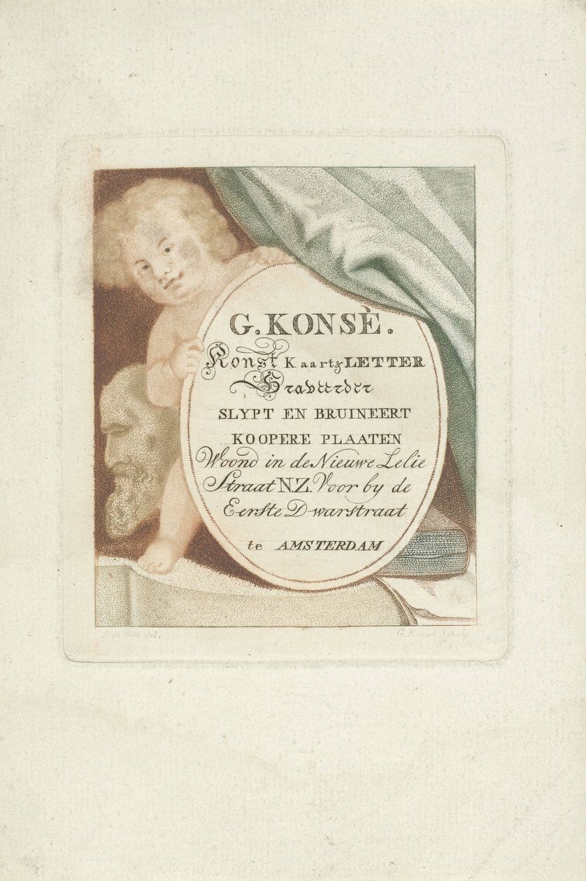 Visitkort av Gerrit Konsé av Gerrit Konsé