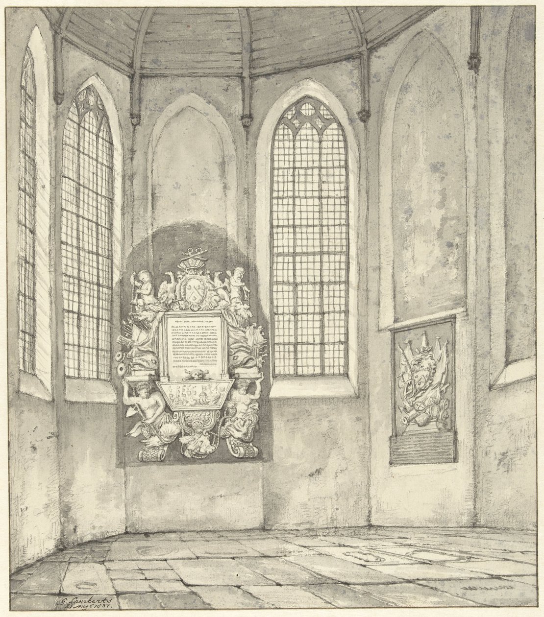 Tomb av Anthony Pieterson i kyrkan i Monster av Gerrit Lamberts