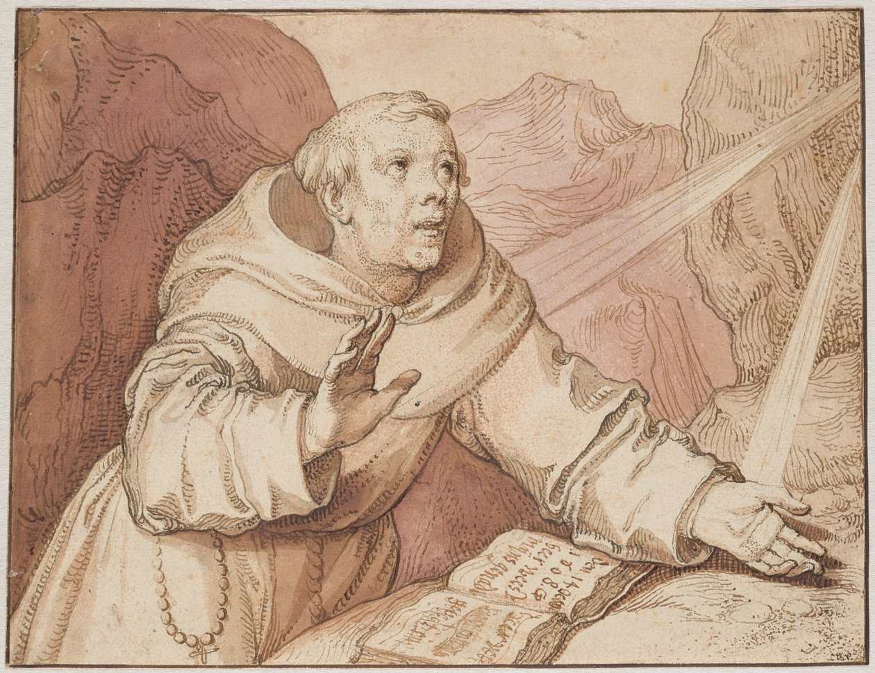 Sankt Franciskus tar emot stigmata av Gerrit Pietersz.