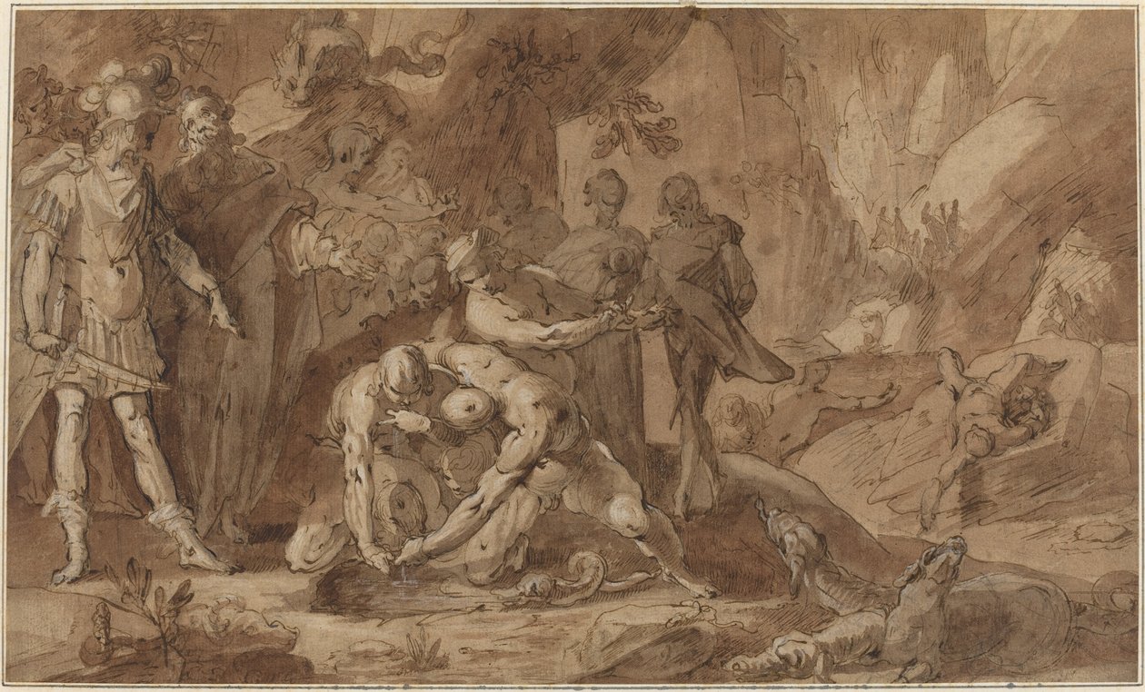 Odysseus och Teiresias av Gerrit Pietersz Sweelinck
