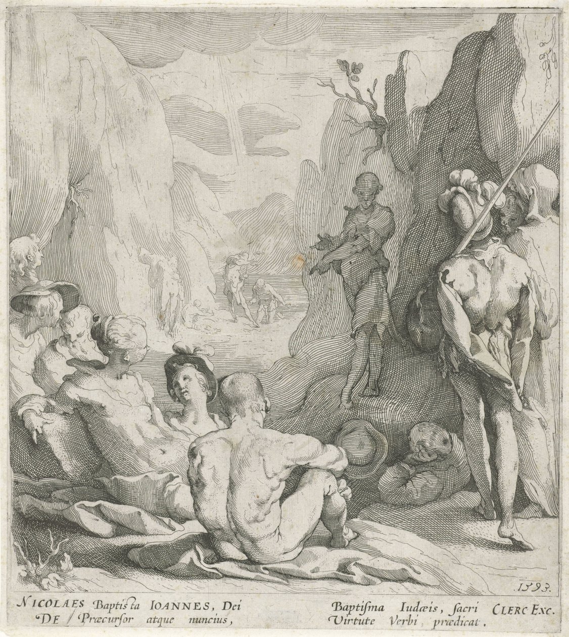 Johannes Döparens predikan av Gerrit Pietersz. Sweelink