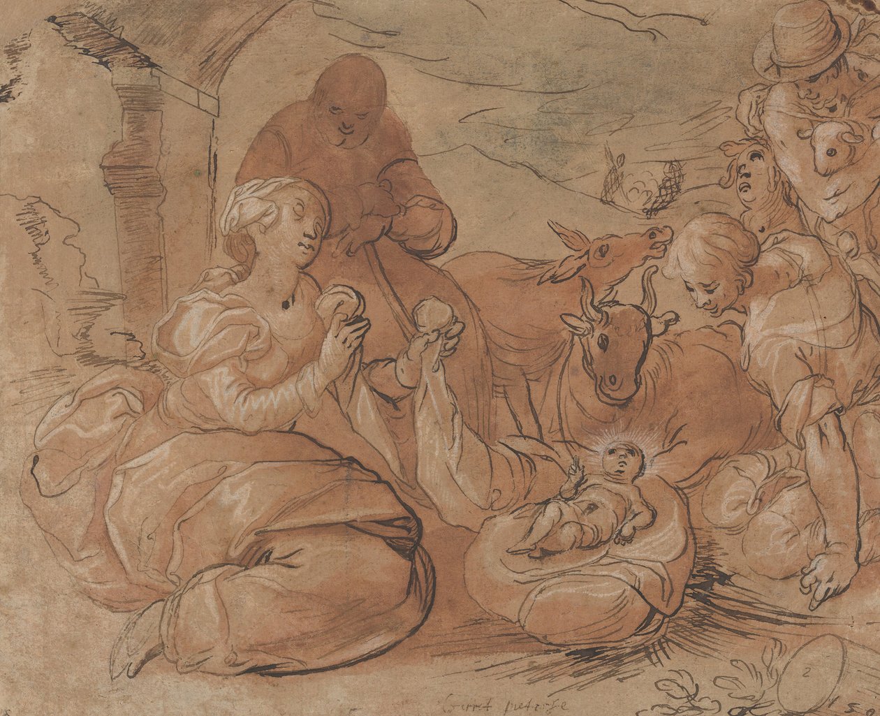 Herdarnas tillbedjan, 1599. av Gerrit Pietersz Sweelink