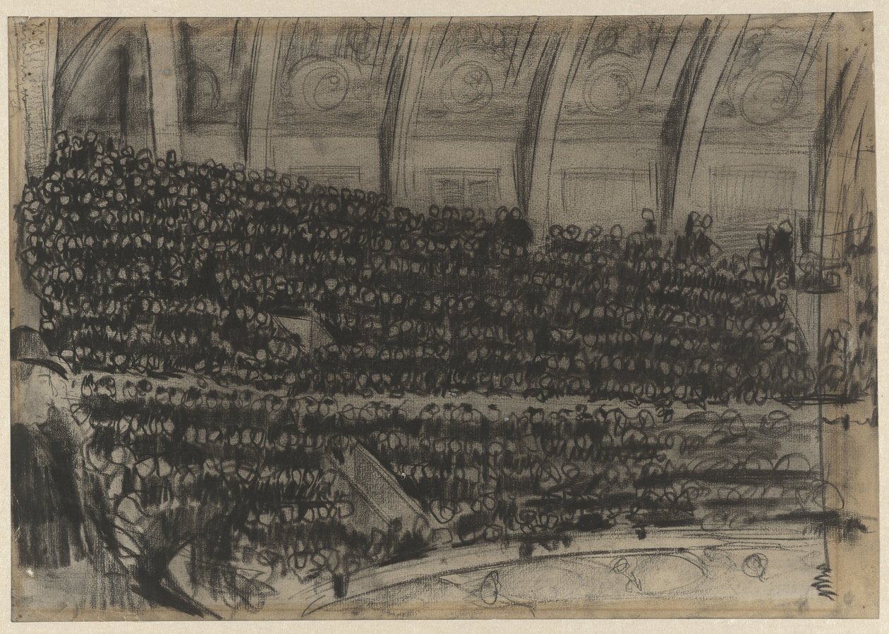 Åskådare på Circus Carrés läktare av Gerrit Willem Dijsselhof
