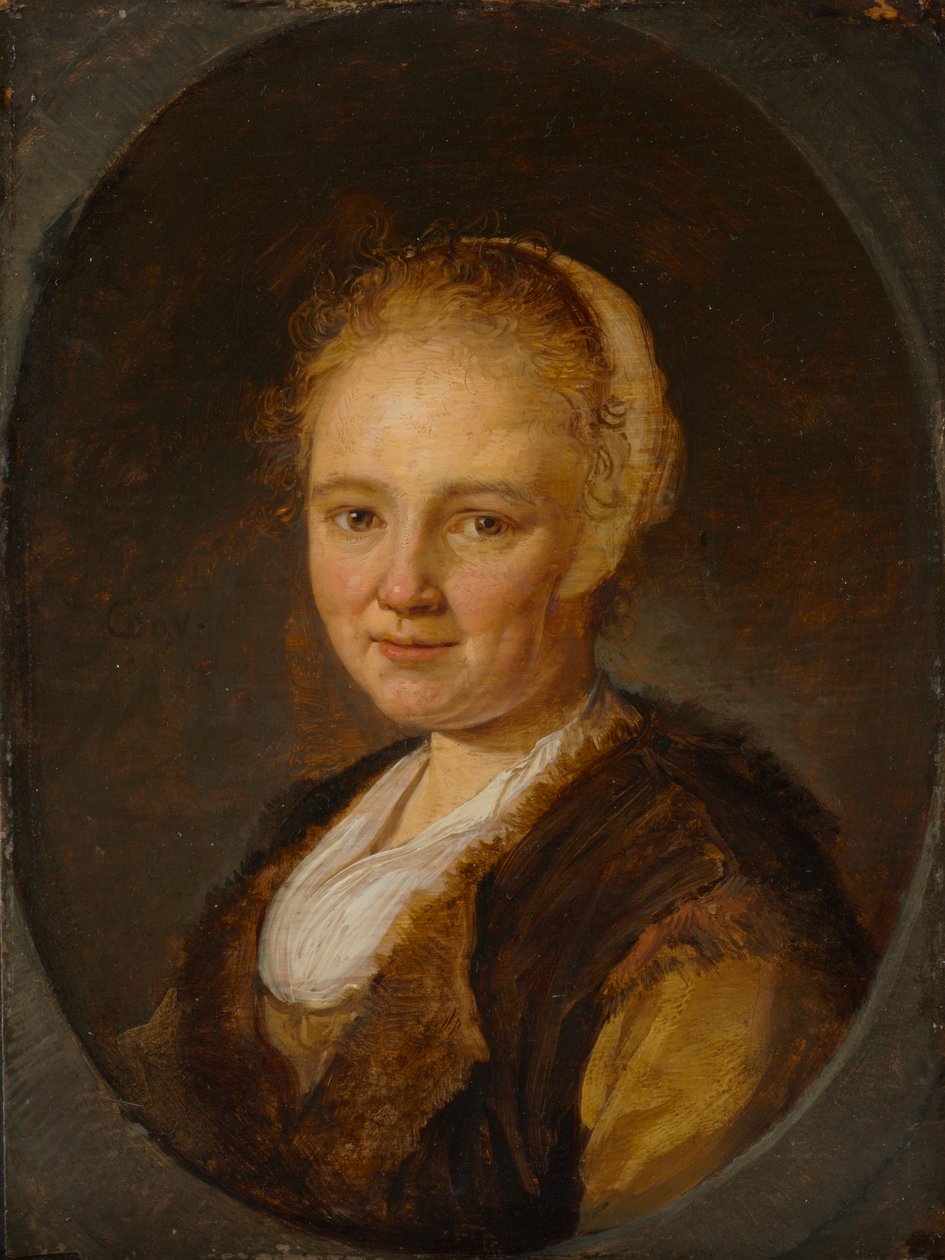 En ung kvinna av Gerrit or Gerard Dou