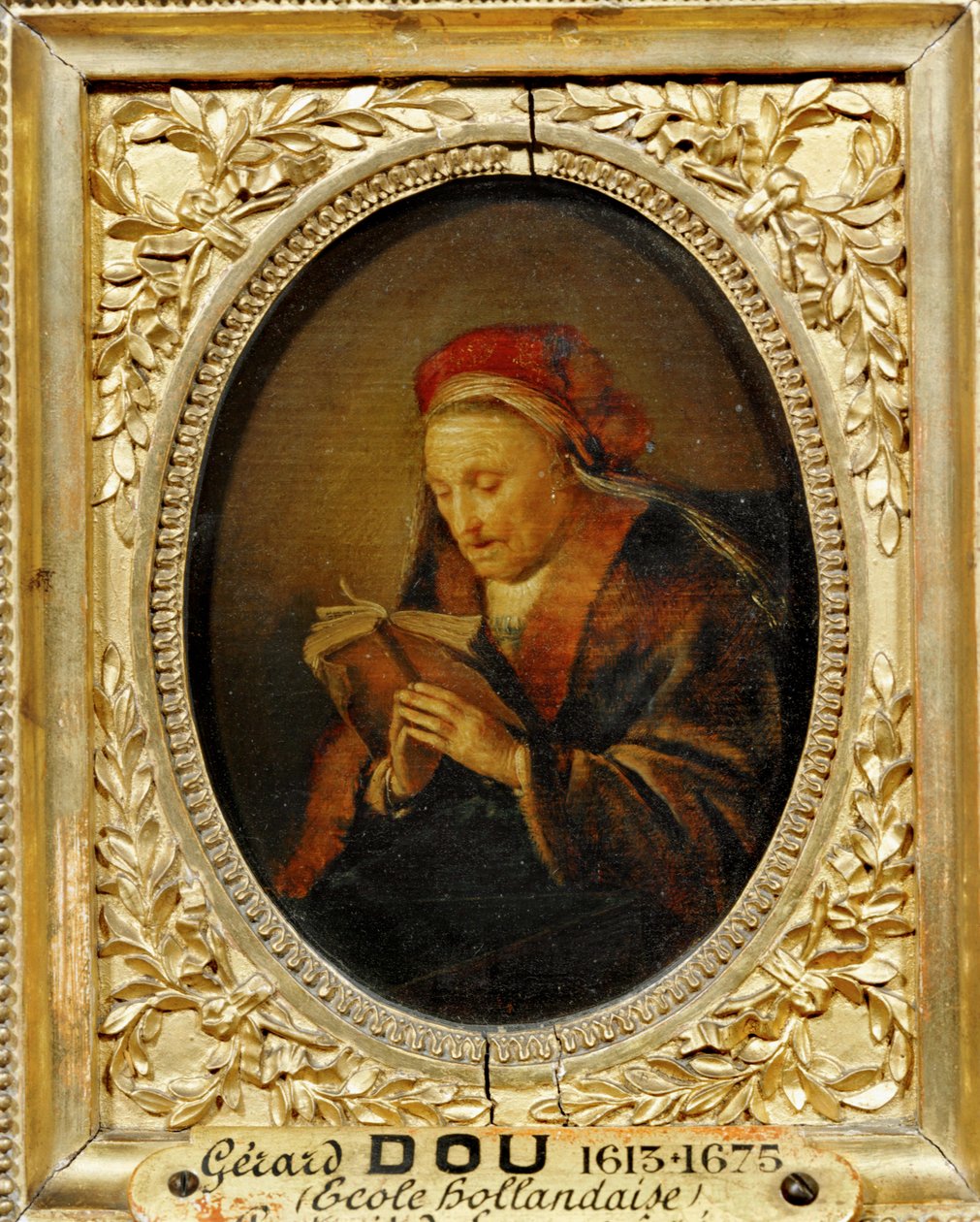 Femme agee: la mere de Rembrandt ... av Gerrit or Gerard Dou