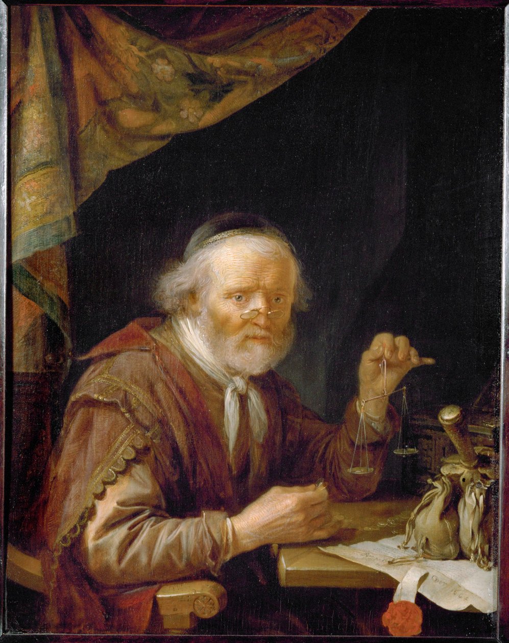 Guldvägaren ... av Gerrit or Gerard Dou
