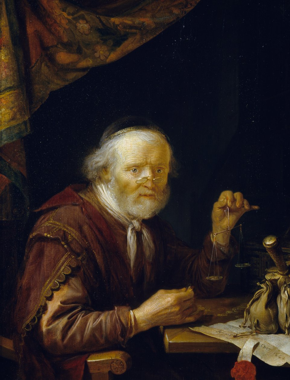 Väger guld av Gerrit or Gerard Dou