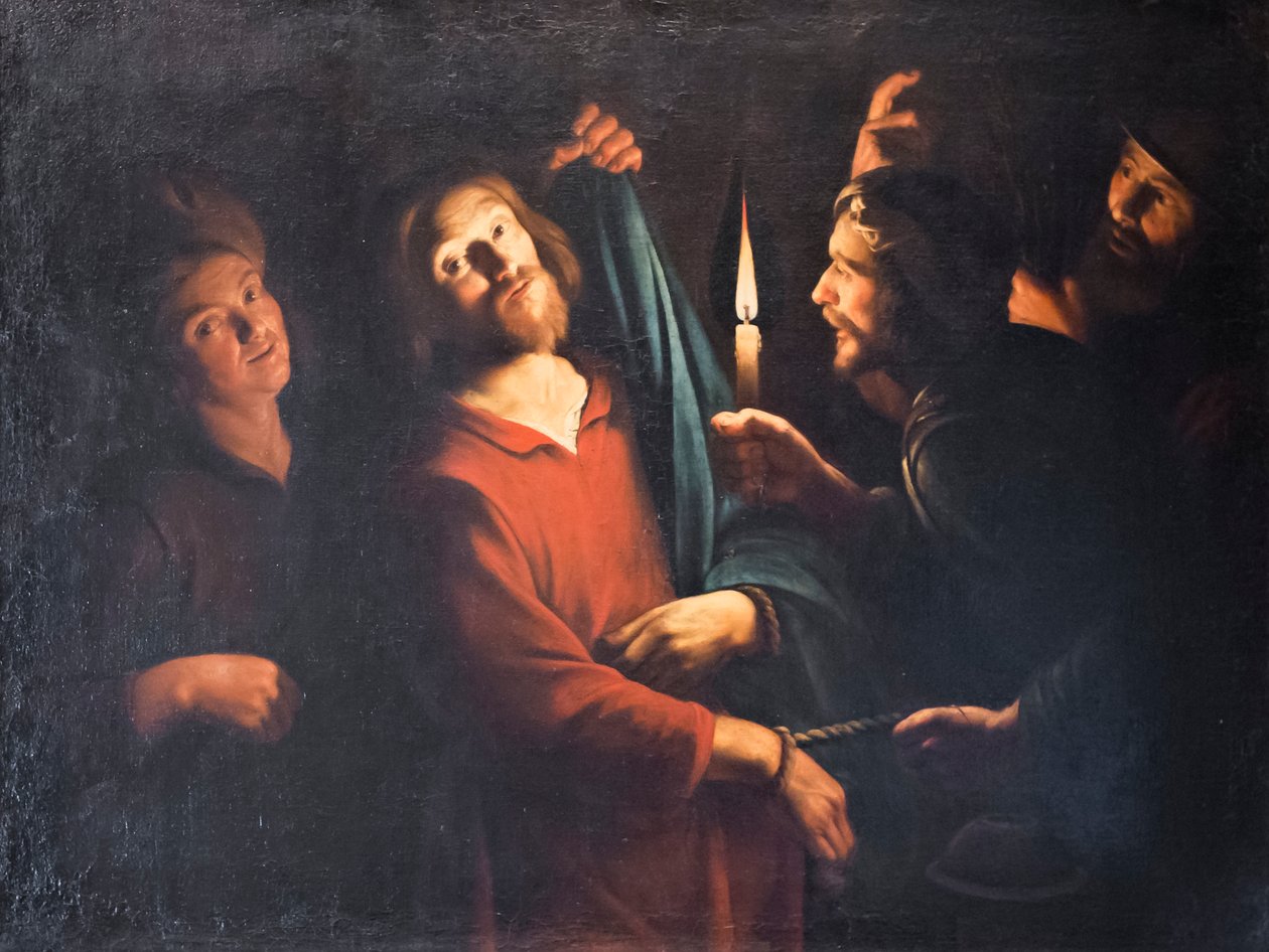 Att ta emot Kristus av Gerrit van (follower of) Honthorst
