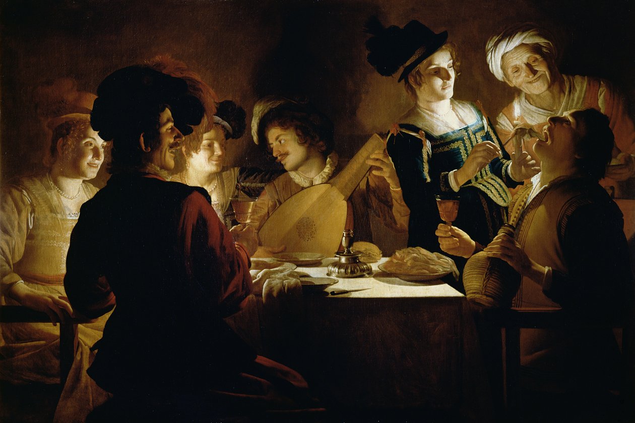 Ose Tausamiga ma le Lute Player, c.1620 swed av Gerrit van Honthorst