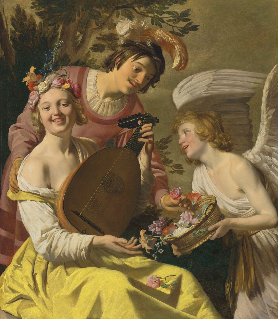 Allegory of Love (olja på duk) av Gerrit van Honthorst