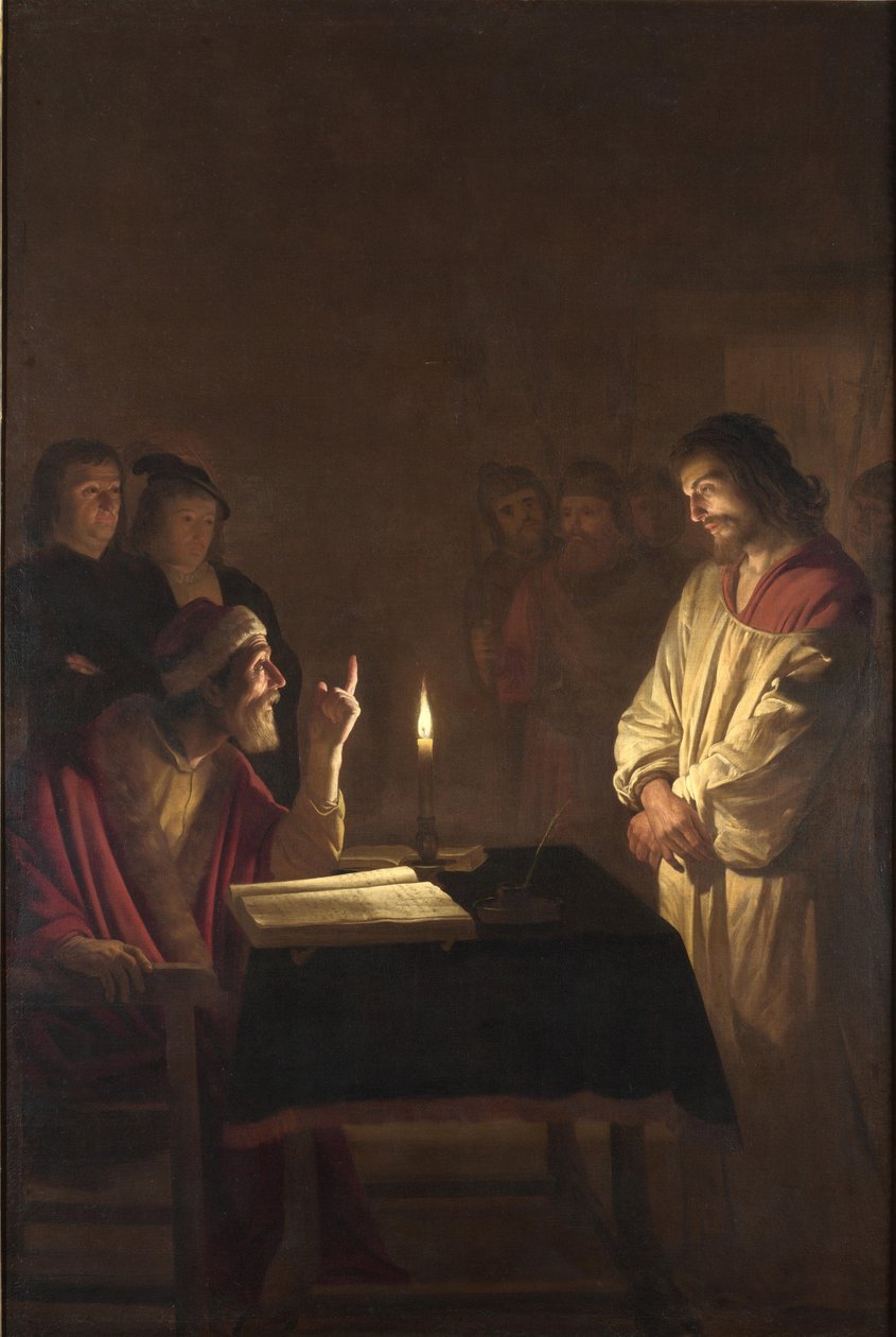 Kristus inför översteprästen, ca. 1617 av Gerrit van Honthorst