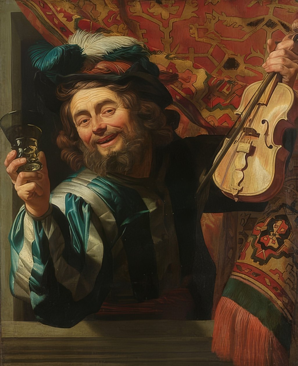 Den glada violinisten. 1623 av Gerrit van Honthorst