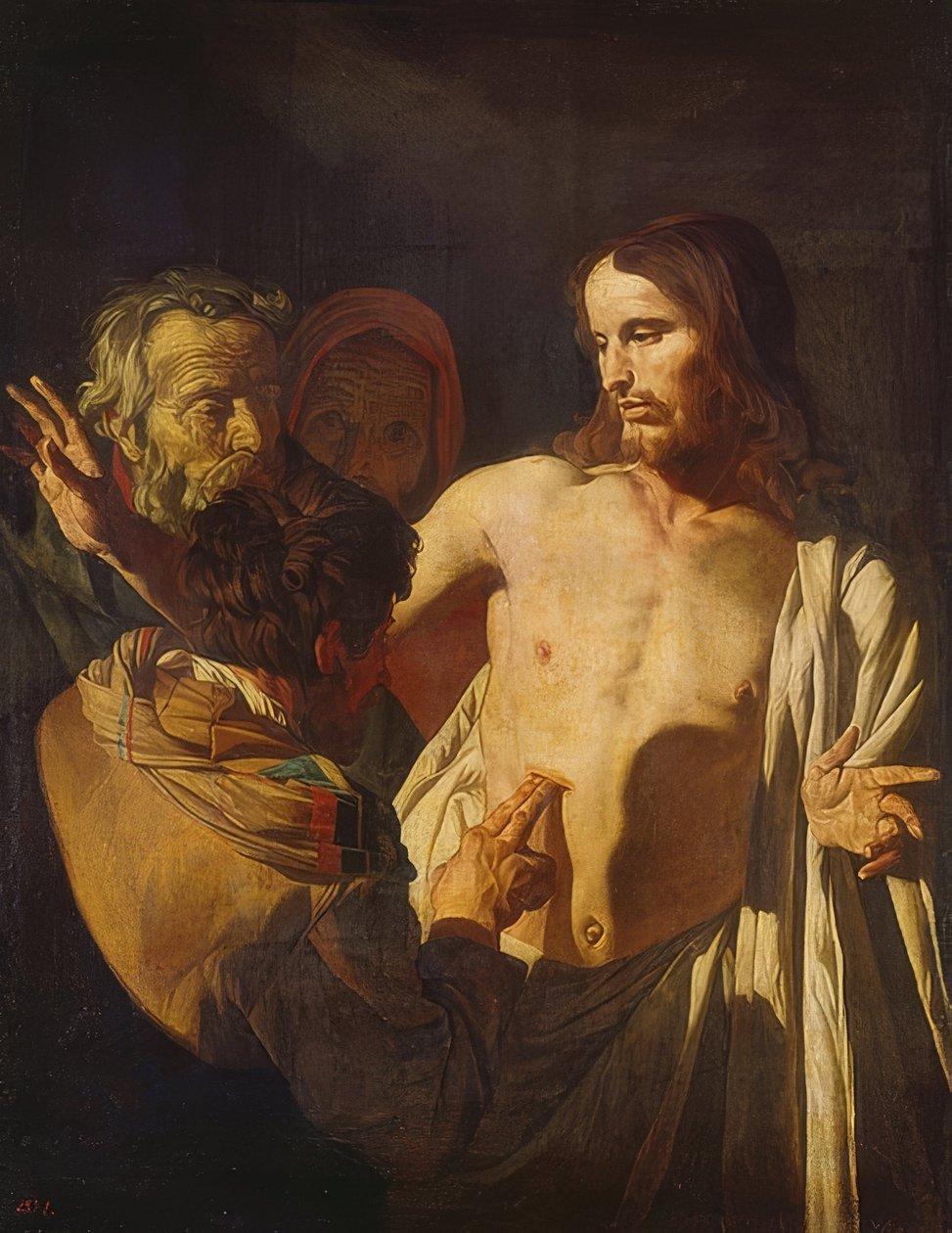 Den vantro Thomas. Omkring 1620 av Gerrit van Honthorst
