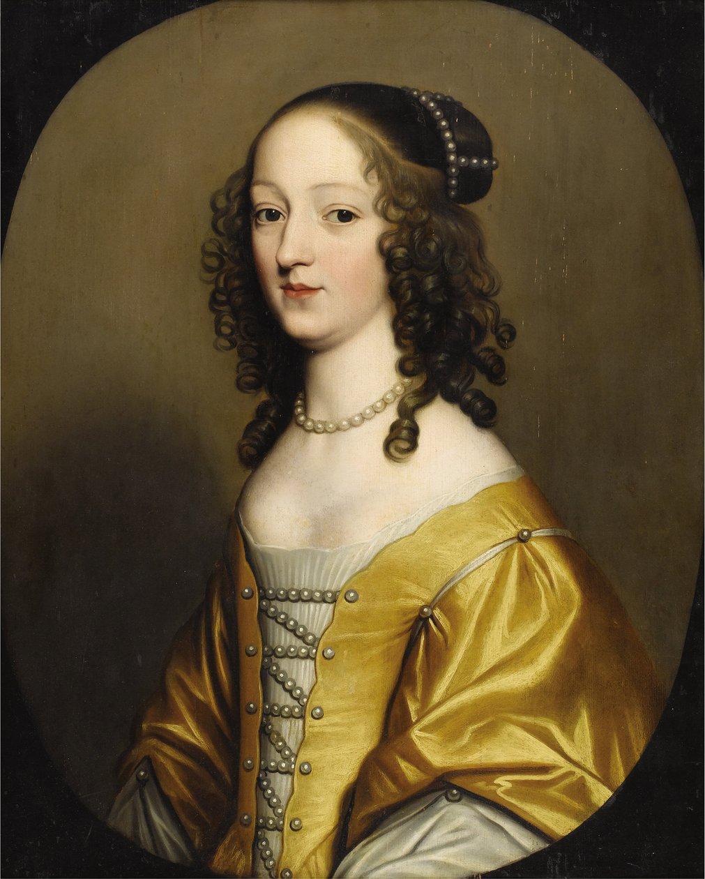 Elisabeth de Boheme - Elizabeth Stuart (1596-1662), drottning av Böhmen, av Honthorst, Gerrit, van (1590-1656). Olja på trä. Mått: 72,3x57,7 cm. Privat samling av Gerrit van Honthorst