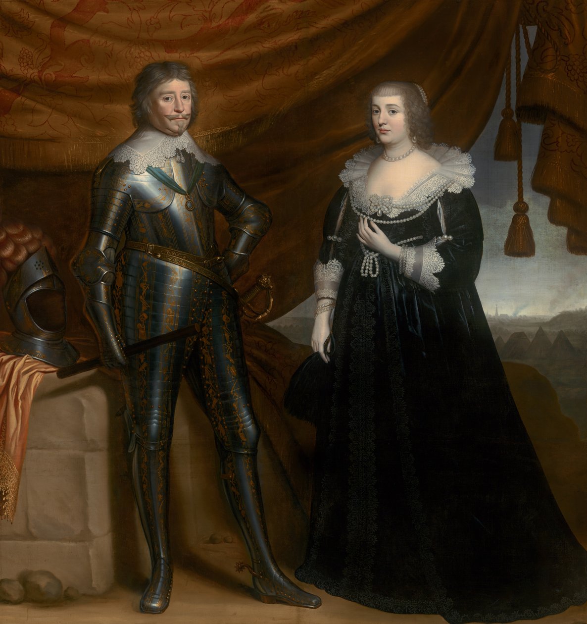 Frederik Hendrik och Amalia av Solms-Braunfels, c.1637-8 av Gerrit van Honthorst