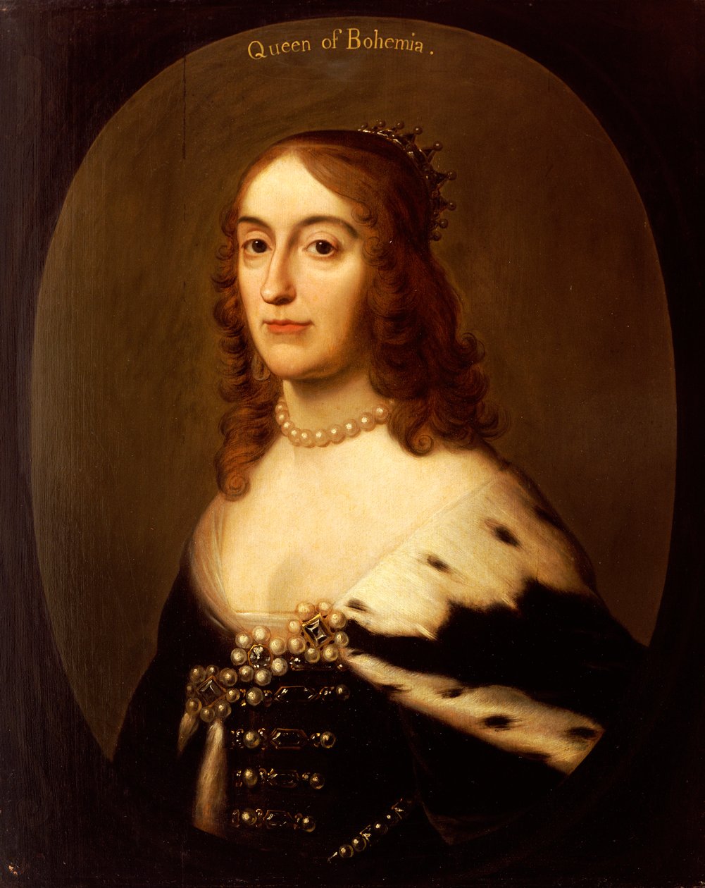 Porträtt av Elizabeth, drottning av Böhmen av Gerrit van Honthorst