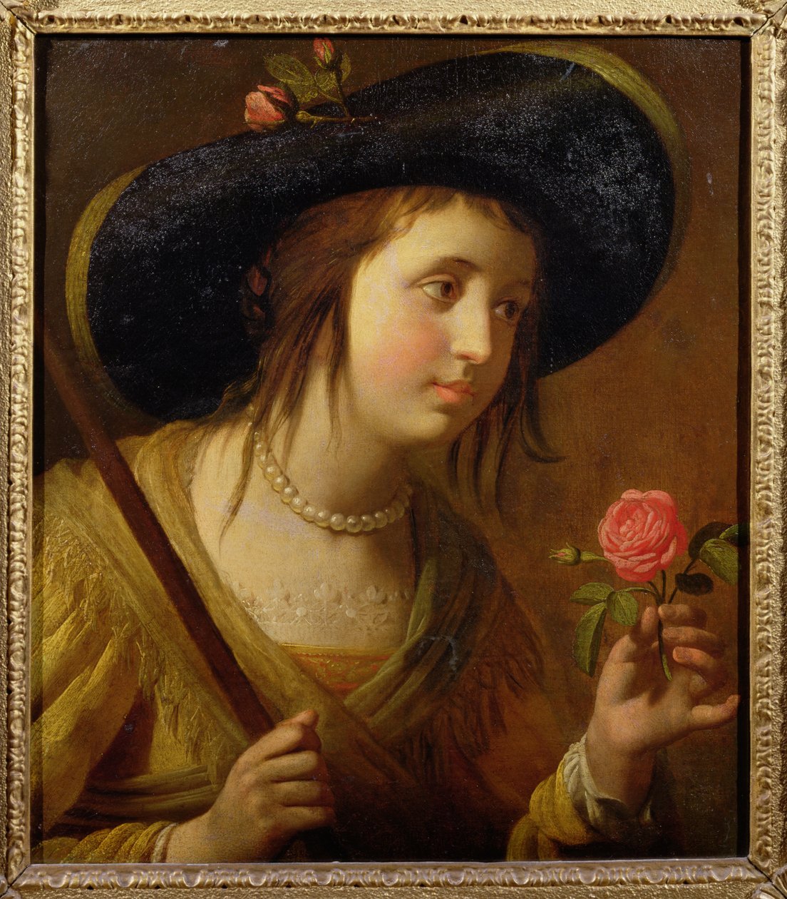 Prinsessan Sofia av Böhmen (1630-1714), mor till George I som herdinna av Gerrit van Honthorst