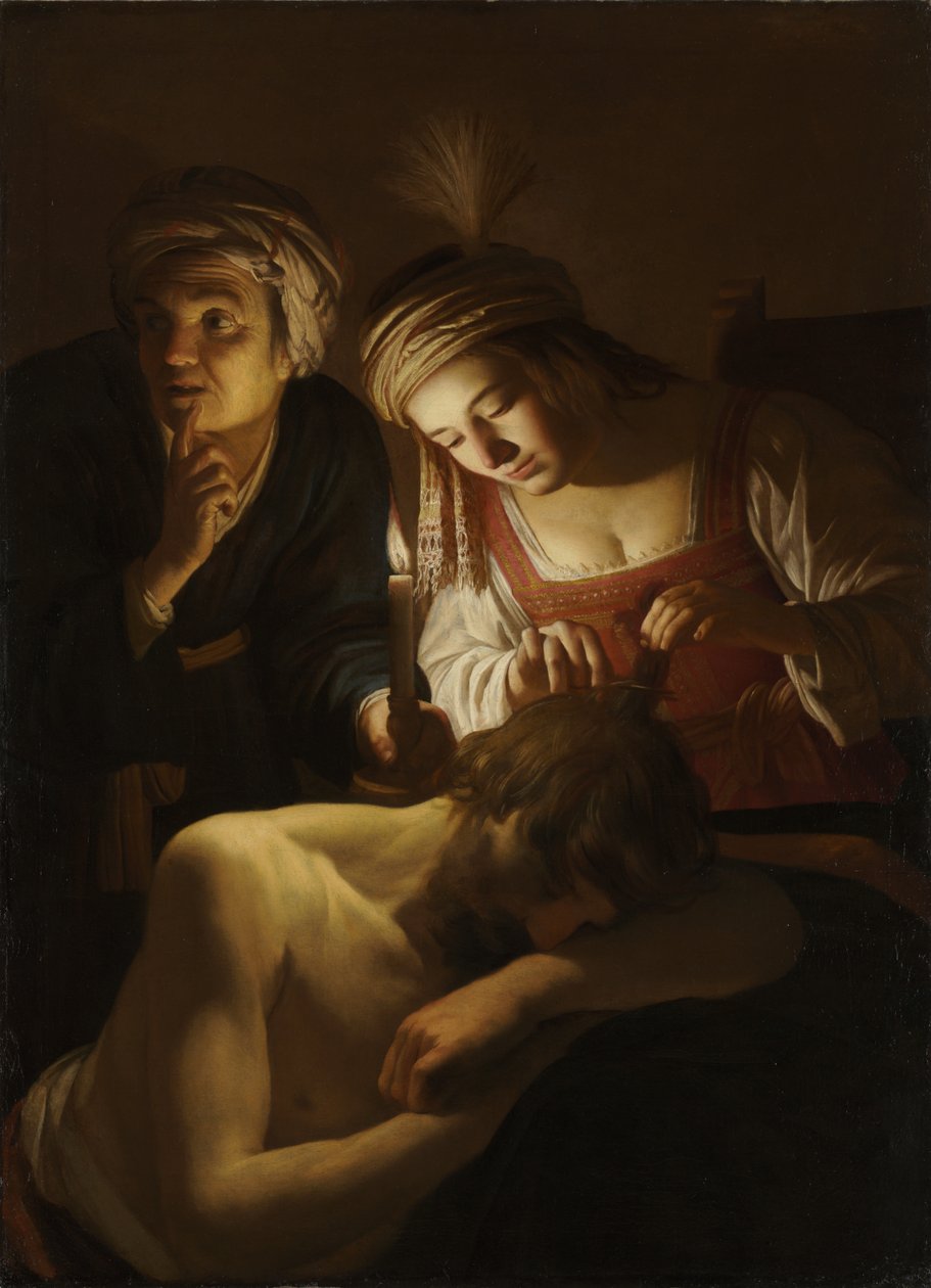 Simson och Delila, ca. 1616. av Gerrit van Honthorst