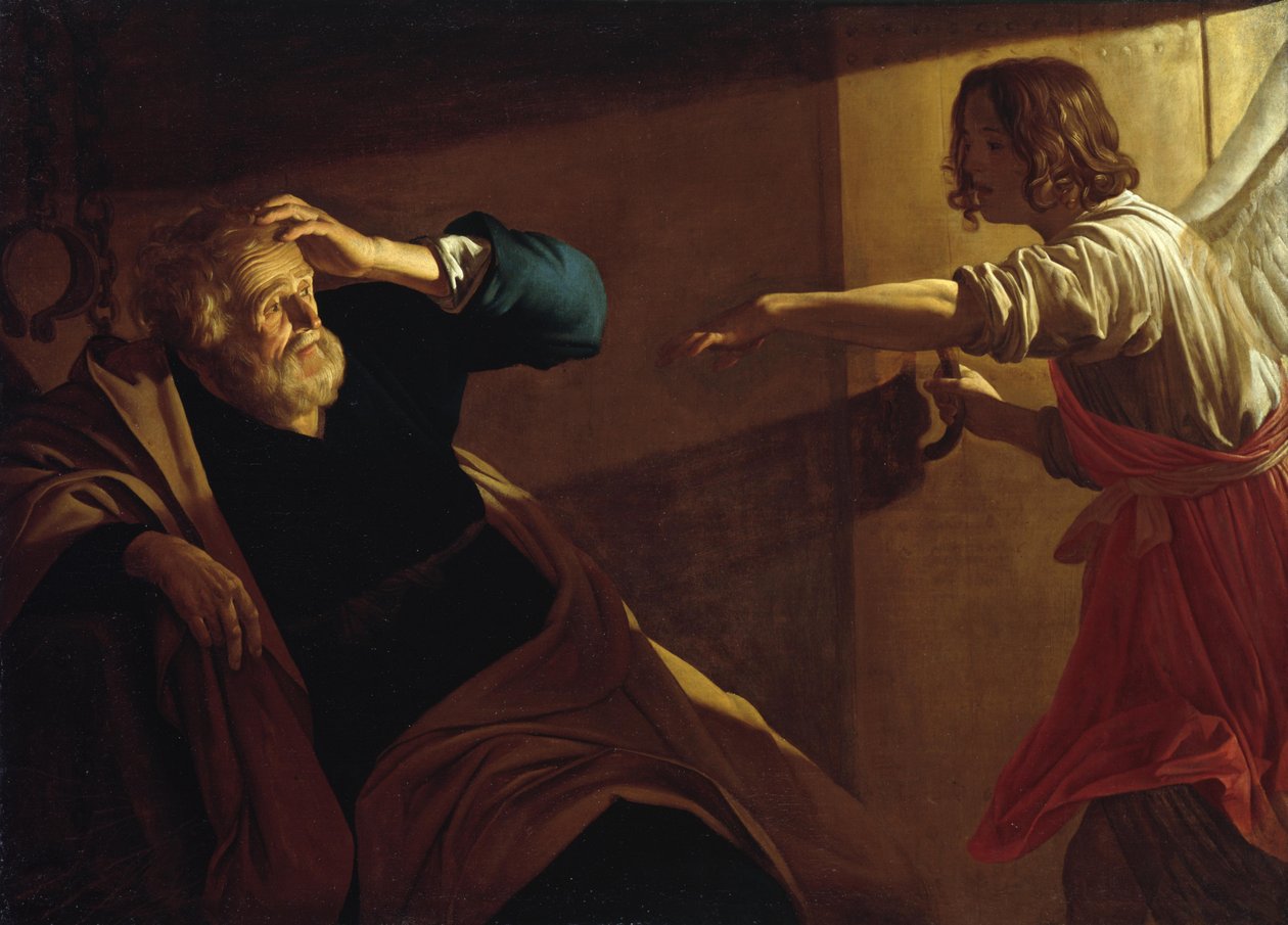 Die Befreiung des Heiligen Petrus av Gerrit van Honthorst