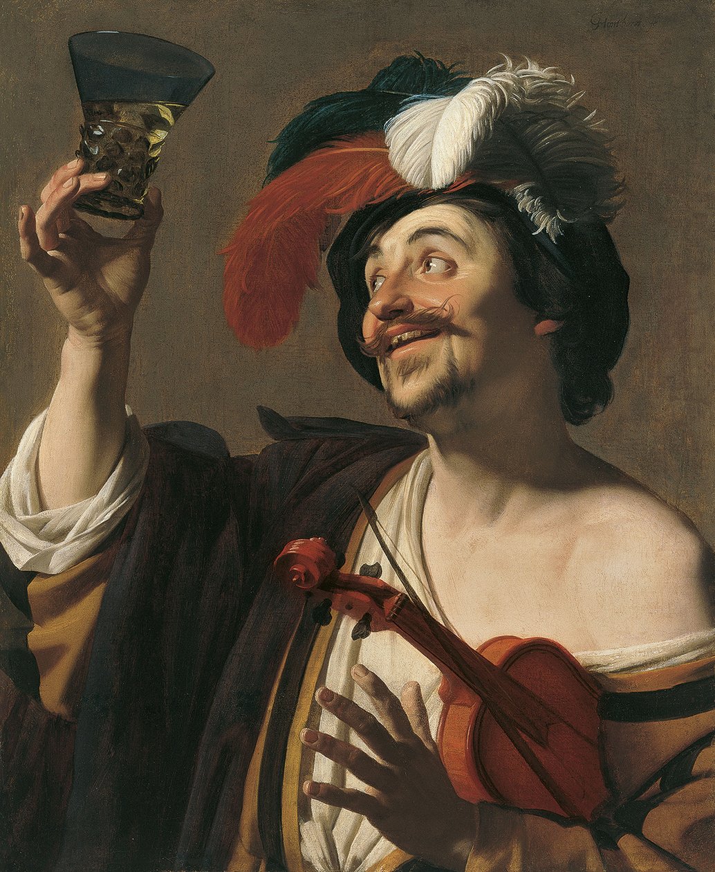 Den glada violinisten av Gerrit van Honthorst