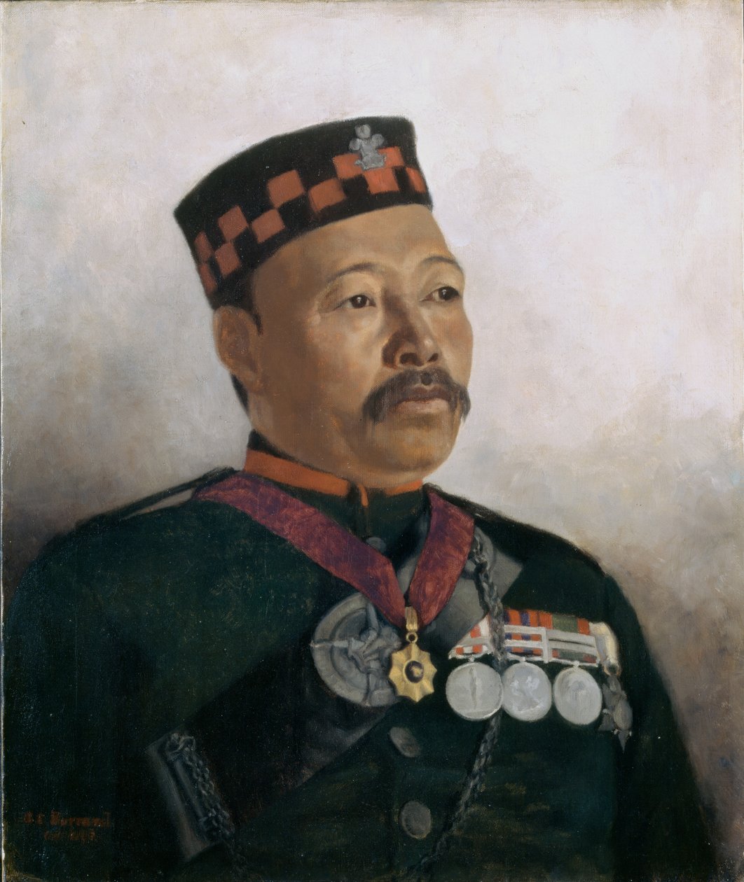 Subedar Major Jurvir Thap, 2:a Gurkha-regementet, 1893 av Gertrude Ellen Burrard
