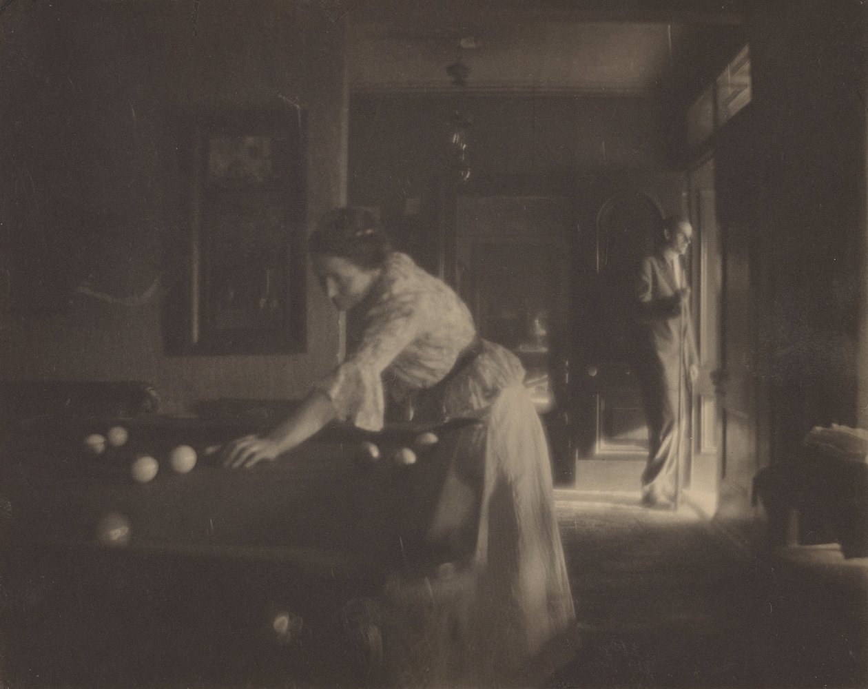 (Gertrude Käsebier OMalley at Billiards) av Gertrude Käsebier