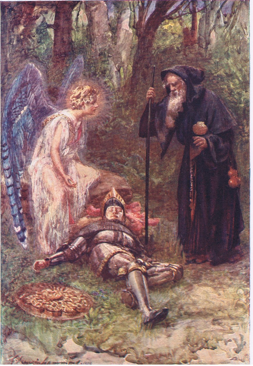 "Se denna tunga syn, du vördade Sire", Berättelser från Faerie Queen publicerade av George Harrap and Company av Gertrude E. Demain (after) Hammond