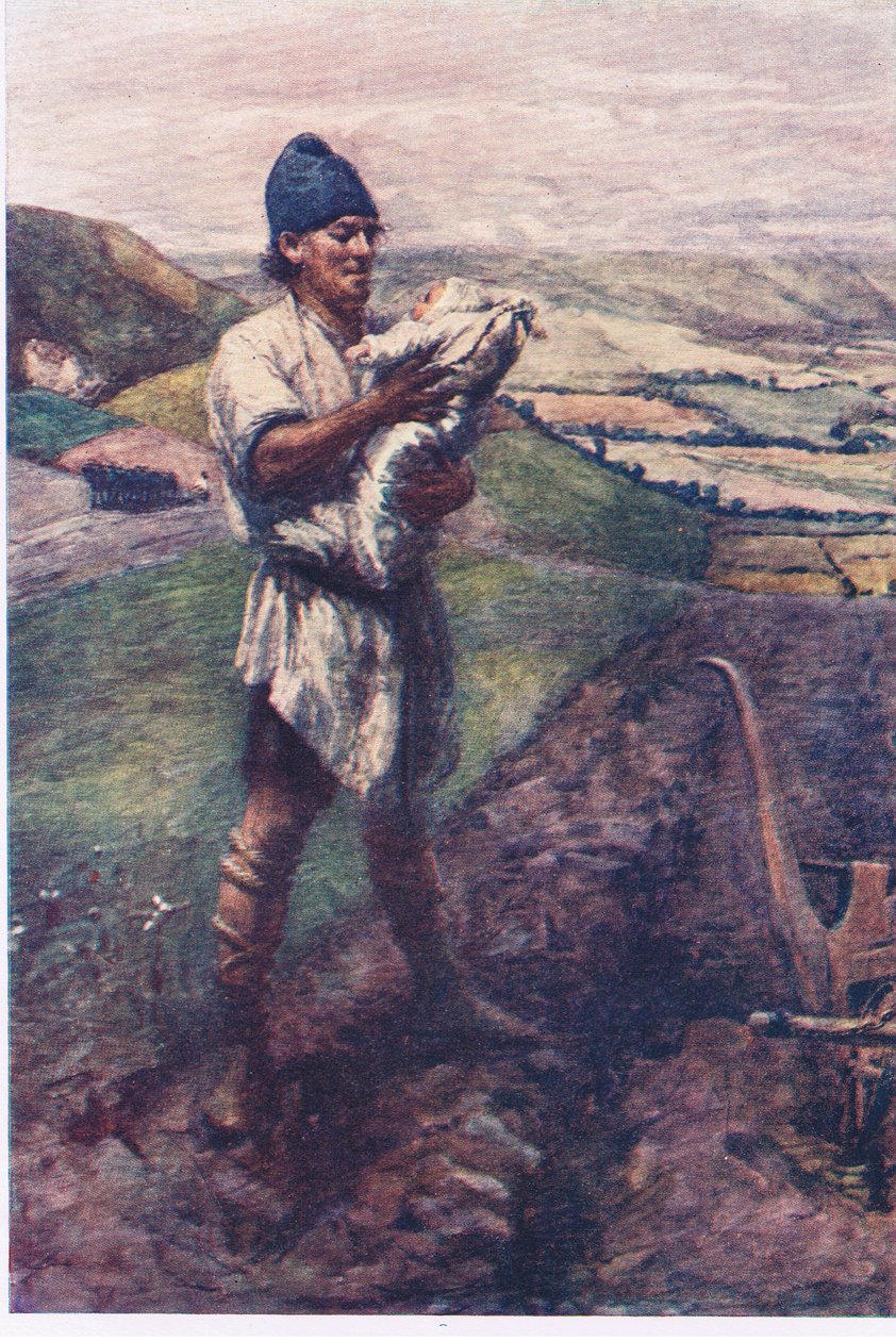 "I en fåra på fältet hittade plogmannen dig", Berättelser från Faerie Queen publicerade av George Harrap and Company av Gertrude E. Demain (after) Hammond