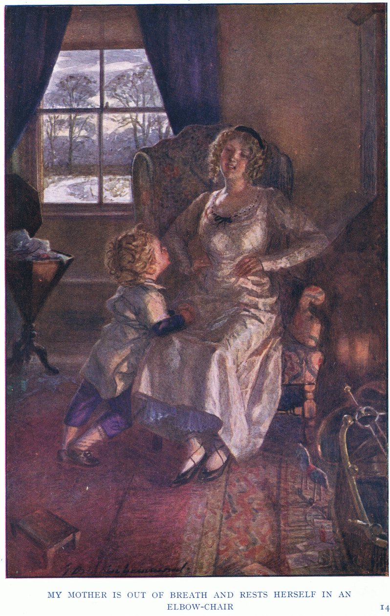 Min mamma är andfådd och vilar sig i en armbågsstol av Gertrude E. Demain Hammond