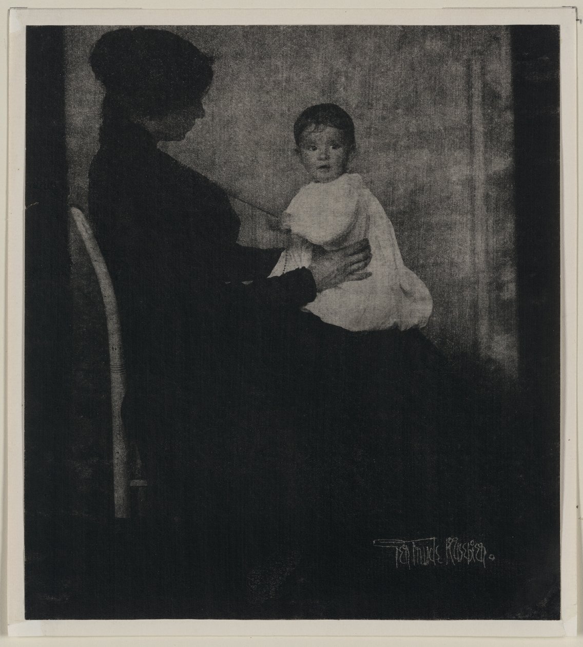 Porträtt av Mrs Ward med baby av Gertrude Käsebier
