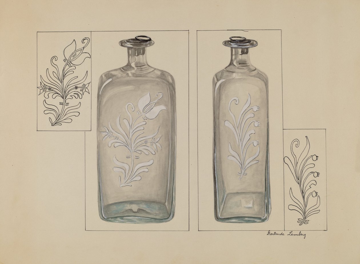 Spritflaska, ca. 1936. av Gertrude Lemberg